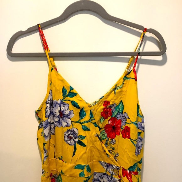 Xhilaration floral yellow midi dress size s - Picture 2 of 7
